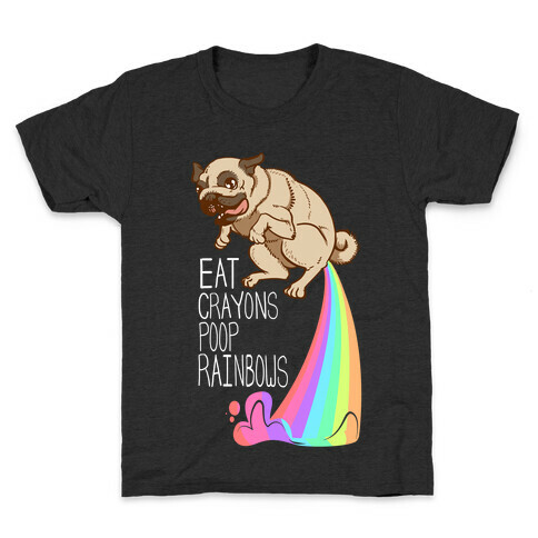 Eat Crayons, Poop Rainbows Kids T-Shirt