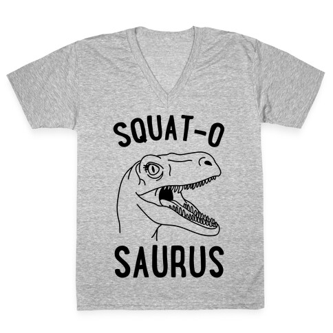 Squat-O-Saurus V-Neck Tee Shirt
