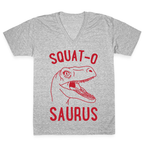 Squat-O-Saurus V-Neck Tee Shirt