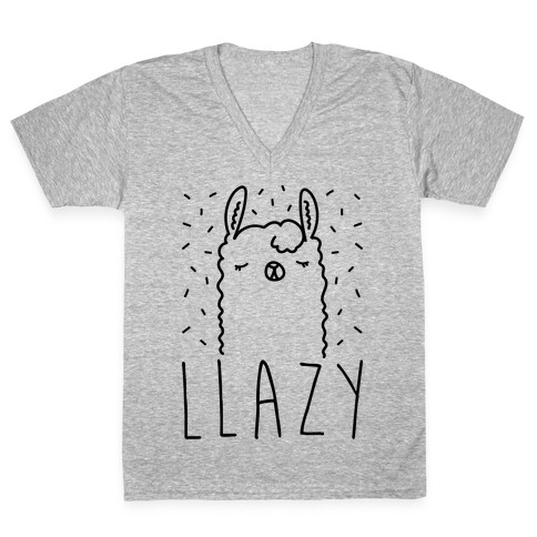 Llazy Llama V-Neck Tee Shirt