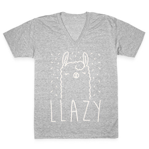 Llazy Llama V-Neck Tee Shirt