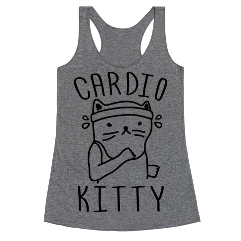 Cardio Kitty Racerback Tank Top