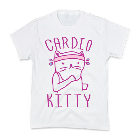 Cardio Kitty Kids T-Shirt