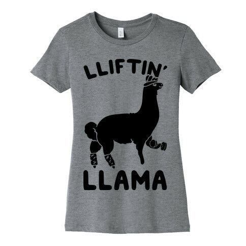 Lifting Llama Womens T-Shirt