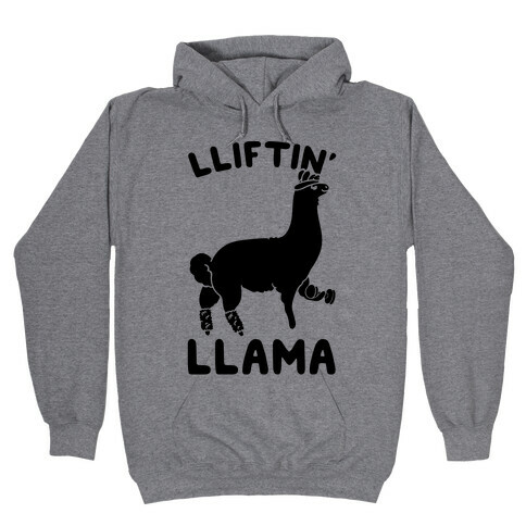 Lifting Llama Hooded Sweatshirt