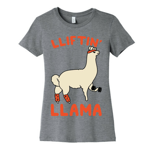 Lifting Llama Womens T-Shirt