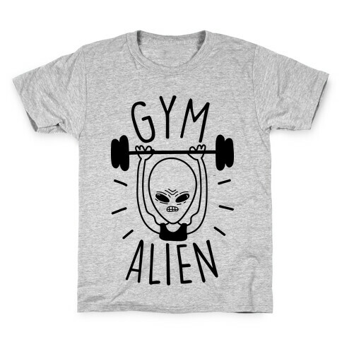 Gym Alien Lifting Kids T-Shirt