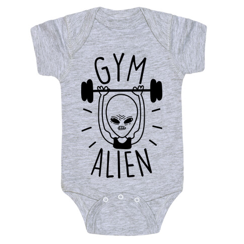 Gym Alien Lifting Baby One-Piece