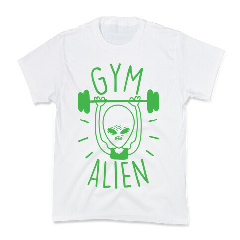 Gym Alien Lifting Kids T-Shirt