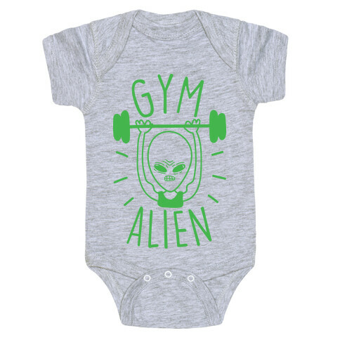 Gym Alien Lifting Baby One-Piece