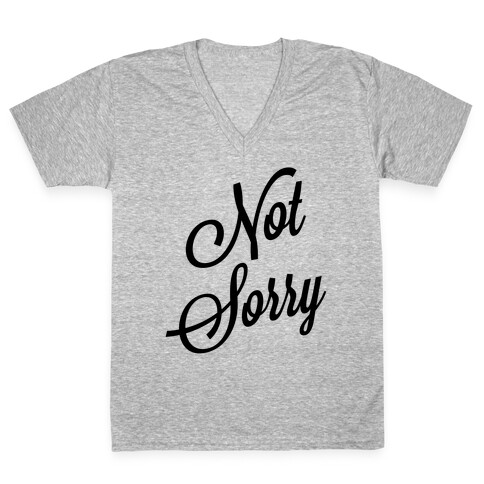 Not Sorry V-Neck Tee Shirt
