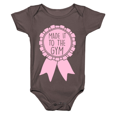 Made It To The Gym Award Ribbon Baby One-Piece