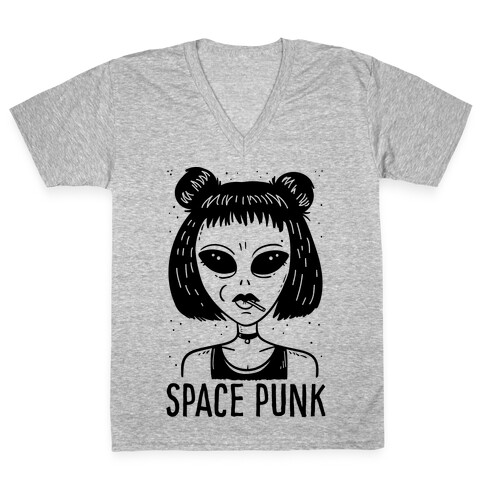 Space Punk Alien V-Neck Tee Shirt