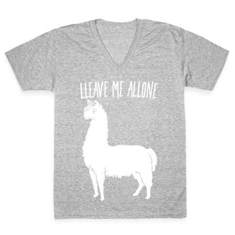 Leave Me Alone Llama V-Neck Tee Shirt