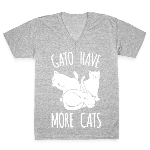 Gato Have More Cats V-Neck Tee Shirt