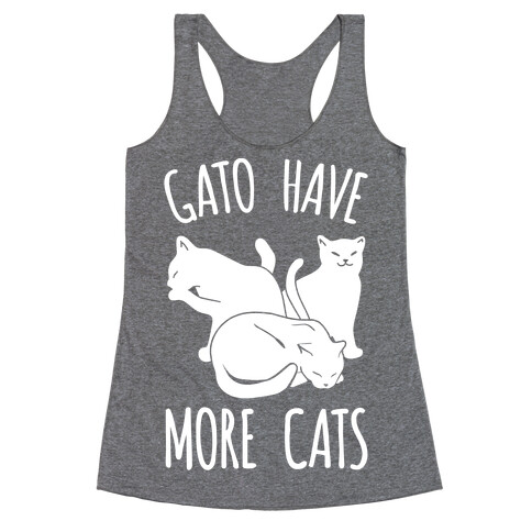 Gato Have More Cats Racerback Tank Top