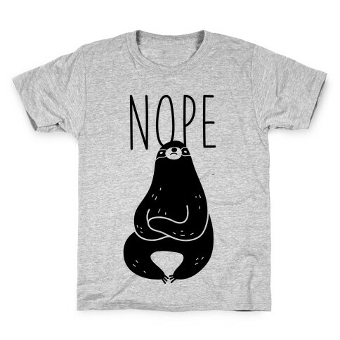 Nope Sloth Kids T-Shirt