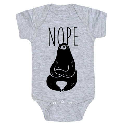 Nope Sloth Baby One-Piece