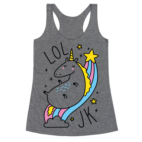 LOL JK Unicorn Racerback Tank Top