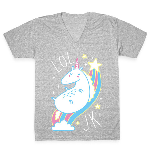 LOL JK Unicorn V-Neck Tee Shirt