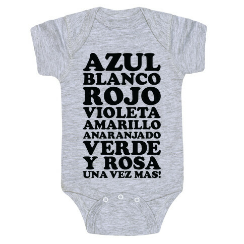 Spanish Color Song Baby One-Piece