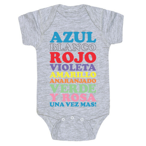 Spanish Color Song Baby One-Piece