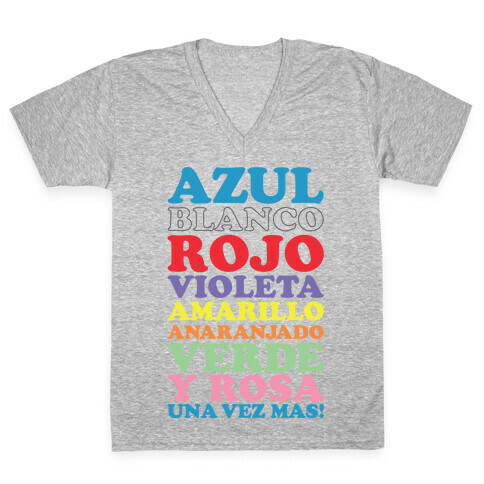 Spanish Color Song V-Neck Tee Shirt