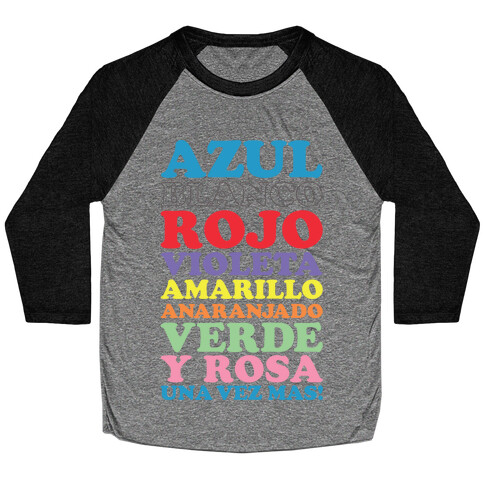 Spanish Color Song Baseball Tee