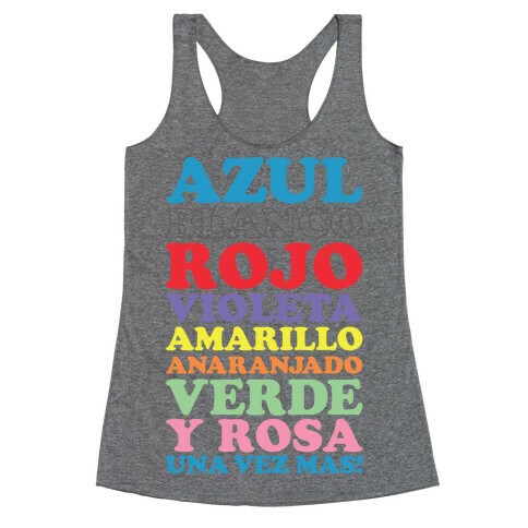 Spanish Color Song Racerback Tank Top