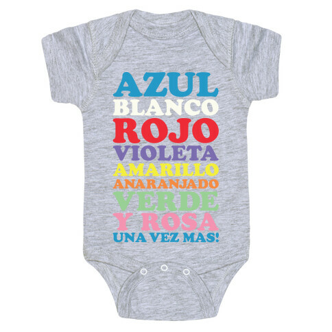 Spanish Color Song Baby One-Piece