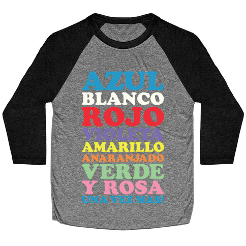 Spanish Color Song Baseball Tee