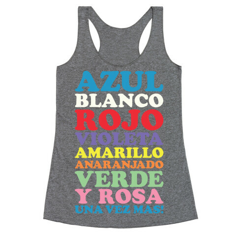 Spanish Color Song Racerback Tank Top