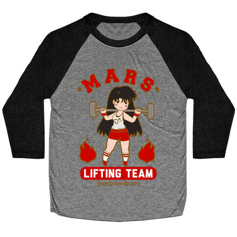 Mars Lifting Team Parody Baseball Tee