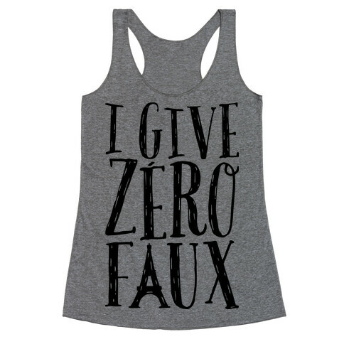 I Give Zero Faux Racerback Tank Top