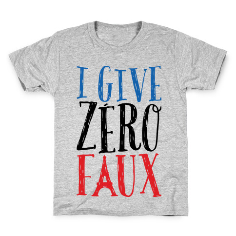 I Give Zero Faux Kids T-Shirt