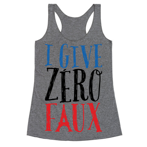 I Give Zero Faux Racerback Tank Top