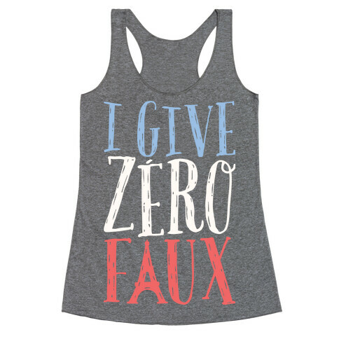 I Give Zero Faux Racerback Tank Top