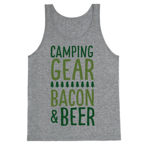 Camping Gear, Bacon, & Beer Tank Top