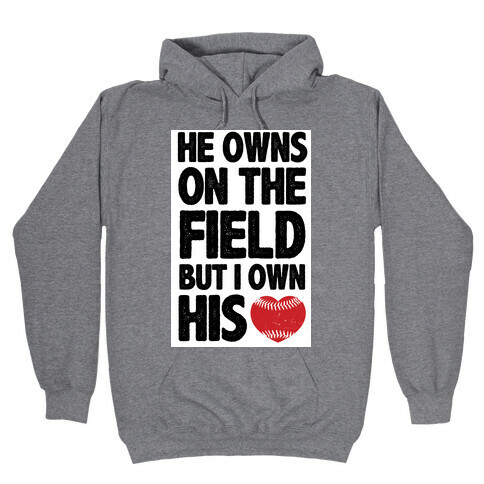 He Owns the Field (baseball) Hooded Sweatshirt