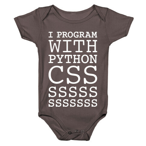 I Program With Python CSS Baby One-Piece