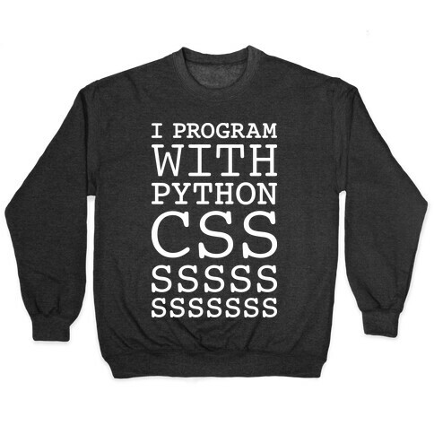 I Program With Python CSS Pullover