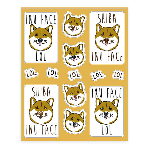 Sassy Shiba Inu  Stickers and Decal Sheet