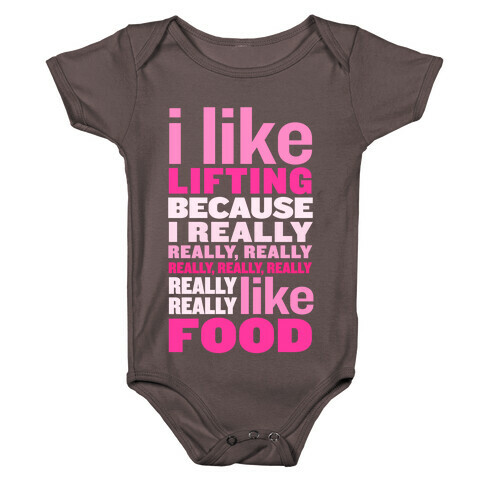 I Like Lifting (Food) Baby One-Piece