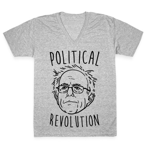 Bernie Political Revolution V-Neck Tee Shirt