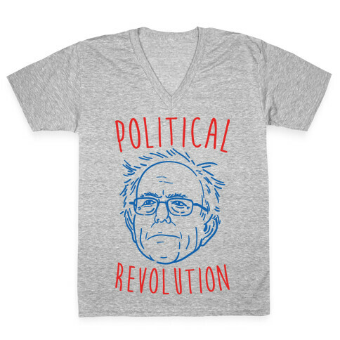 Bernie Political Revolution V-Neck Tee Shirt