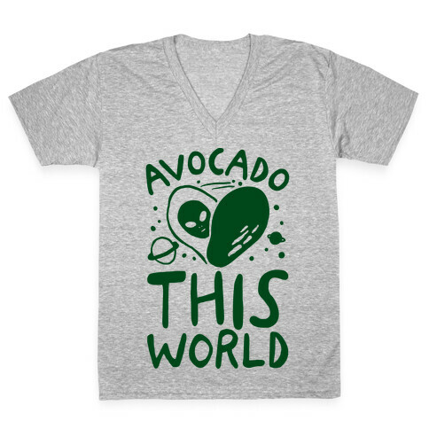 Avocado This World V-Neck Tee Shirt