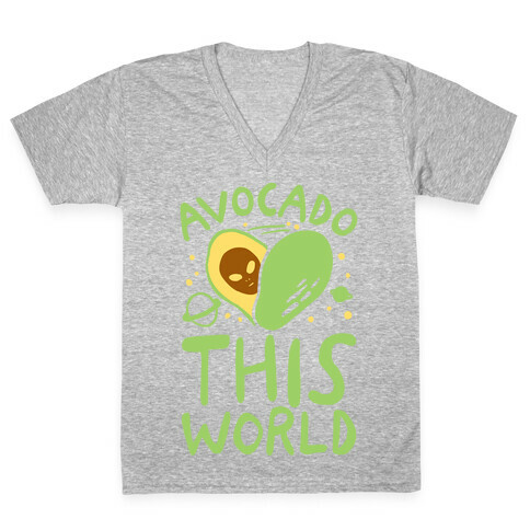 Avocado This World V-Neck Tee Shirt