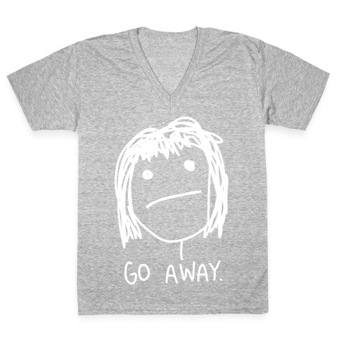 Go Away V-Neck Tee Shirt