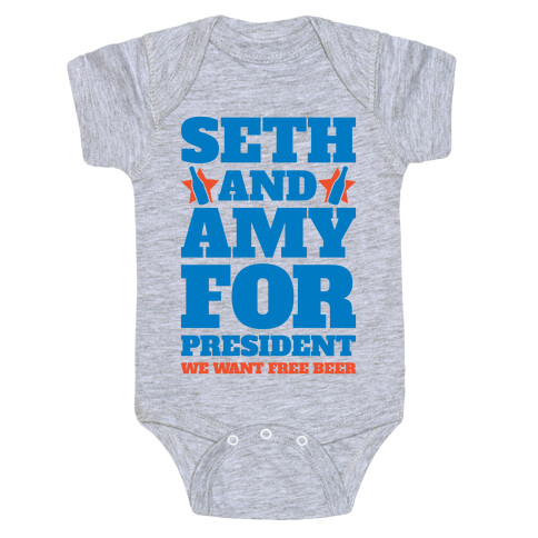 Seth and Amy For President  Baby One-Piece