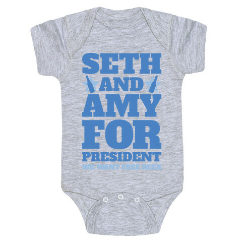 Seth and Amy For President  Baby One-Piece